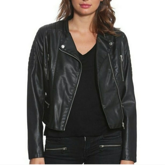 Members Only Faux Leather Moto Jacket - Picture 3 of 3